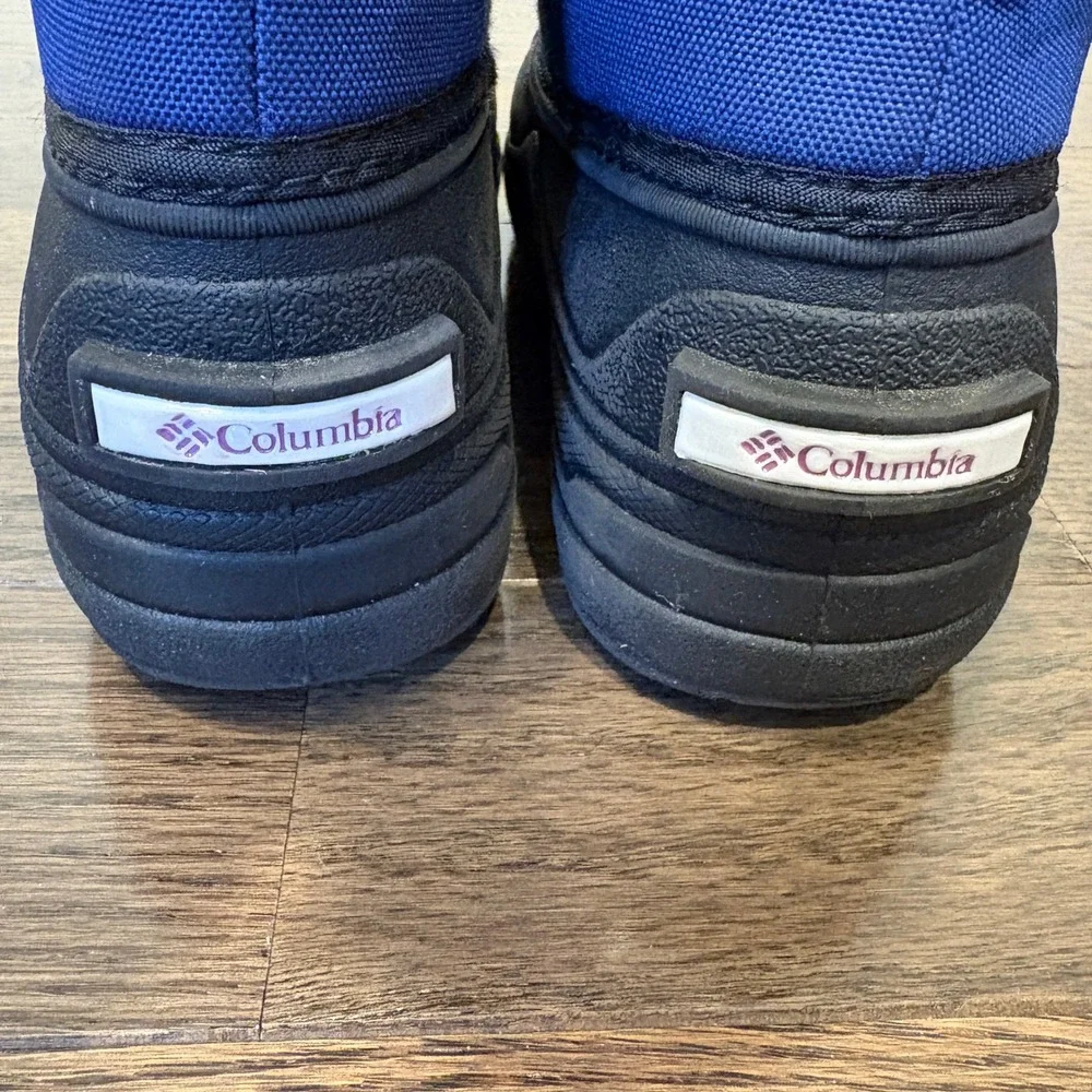Columbia Powderbug Snow Boots Kids‎ Youth Size 4 Blue Waterproof